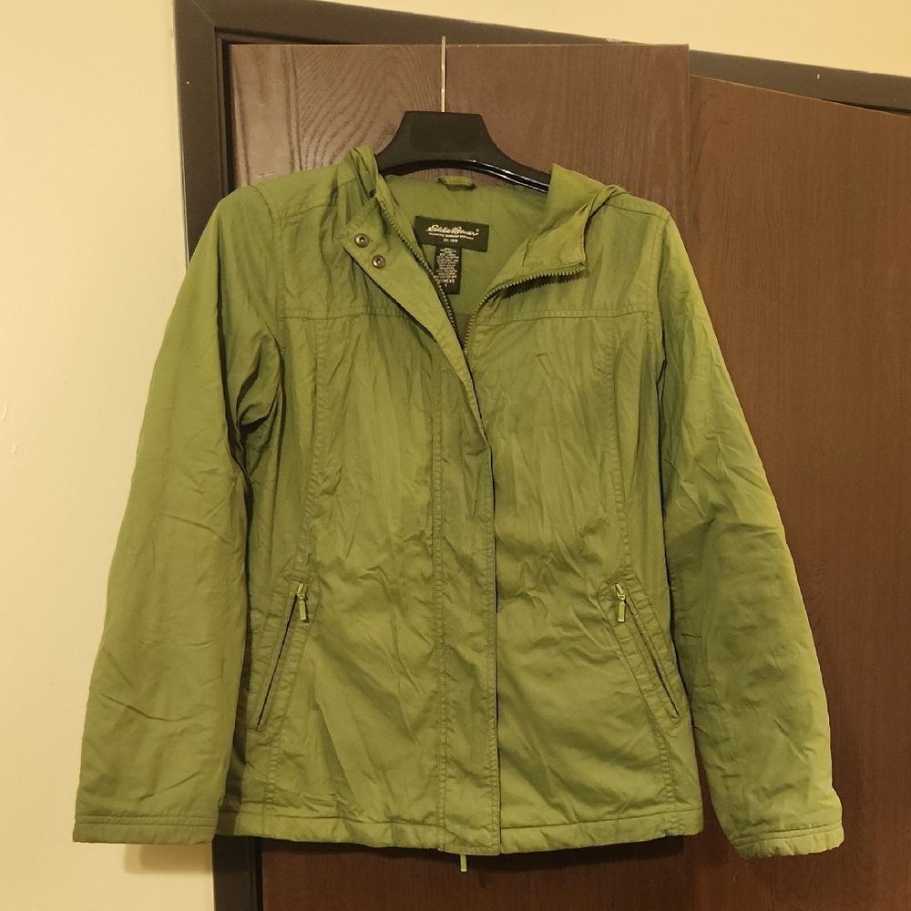 Eddie Bauer Green Utility Jacket Tailored Fit